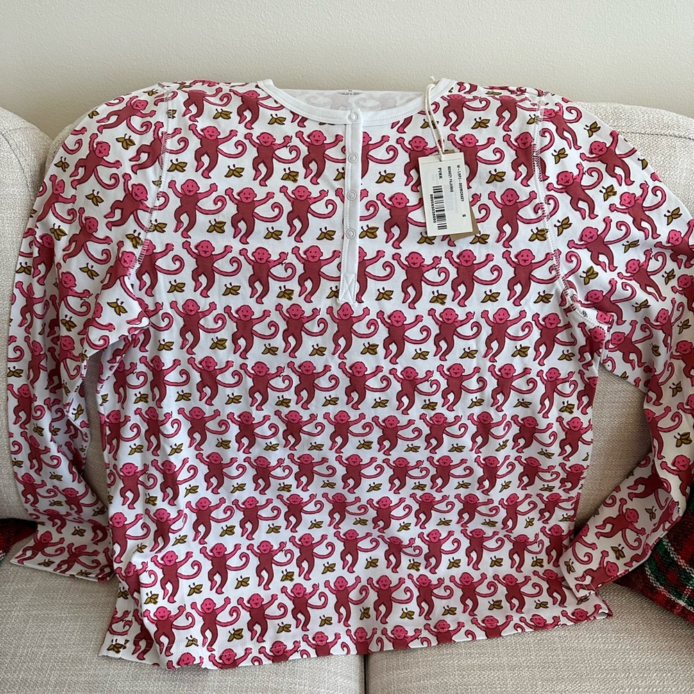 Roller Rabbit Monkey Pajama set size S